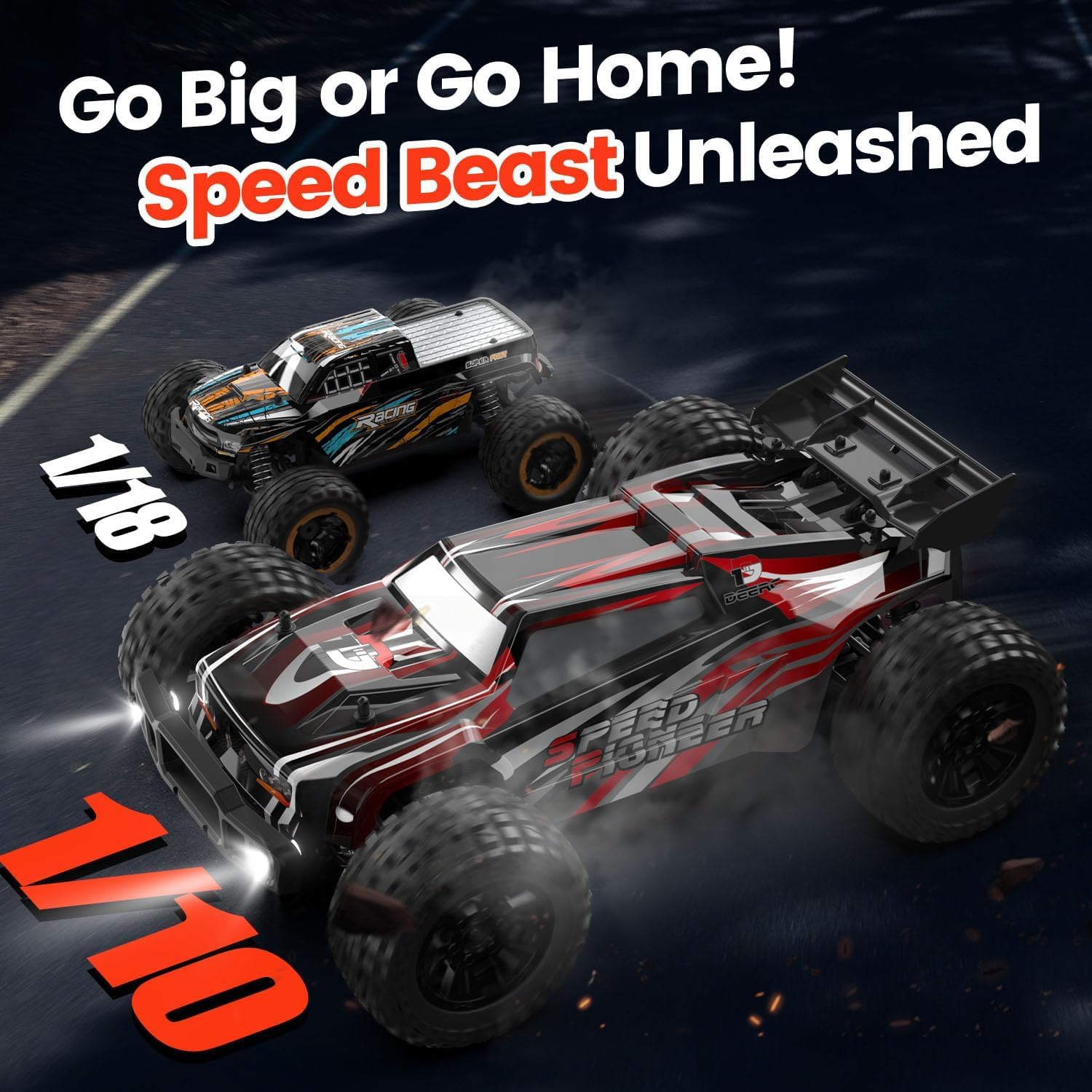 1:10 Scale Large RC Car with D - Rc Hobby Grade Monster Truck ulasan dan harga