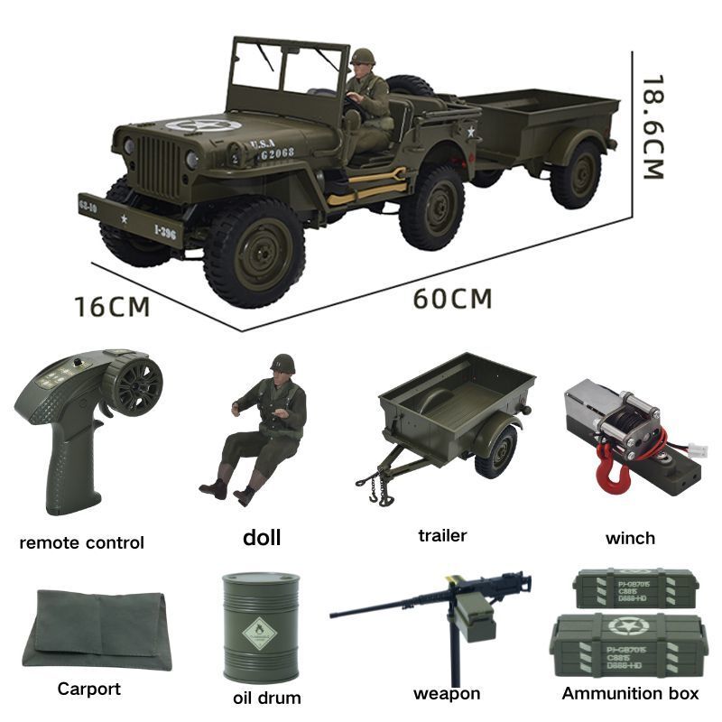 JJRC C8815 RC Car 1941 JEEP WI - Rc Hobby Grade Truck ulasan dan harga